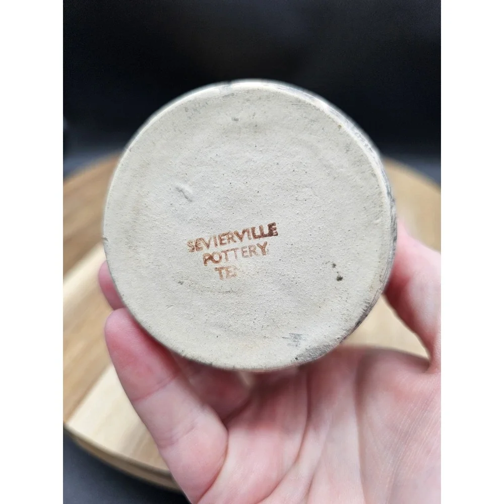 Sevierville Pottery Cup Bud Vase Pen‎ Cup Tree Design